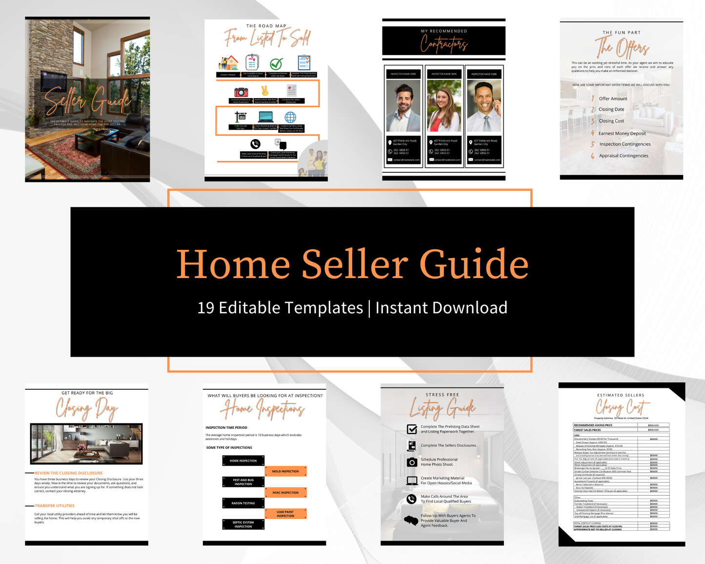 Home Sellers Guide | Real Estate Handout | Real Estate Print | Realtor Information | Real Estate Marketing | Instant Download