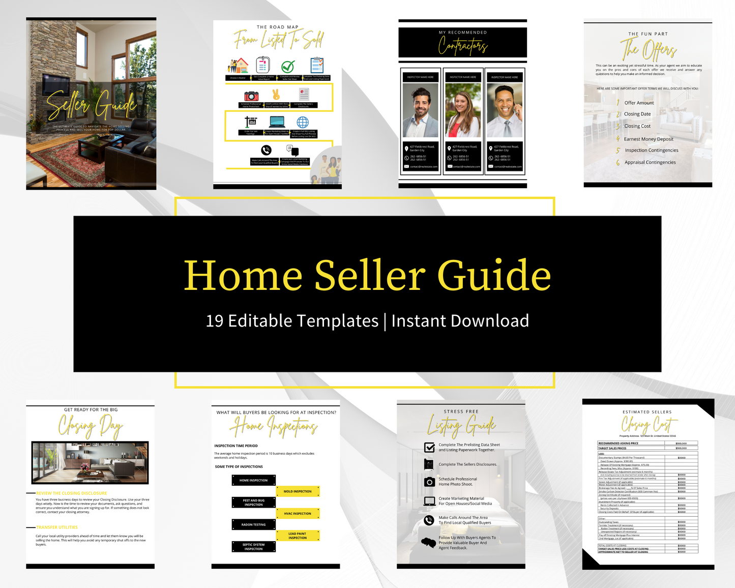 Home Sellers Guide | Real Estate Handout | Real Estate Print | Realtor Information | Real Estate Marketing | Instant Download