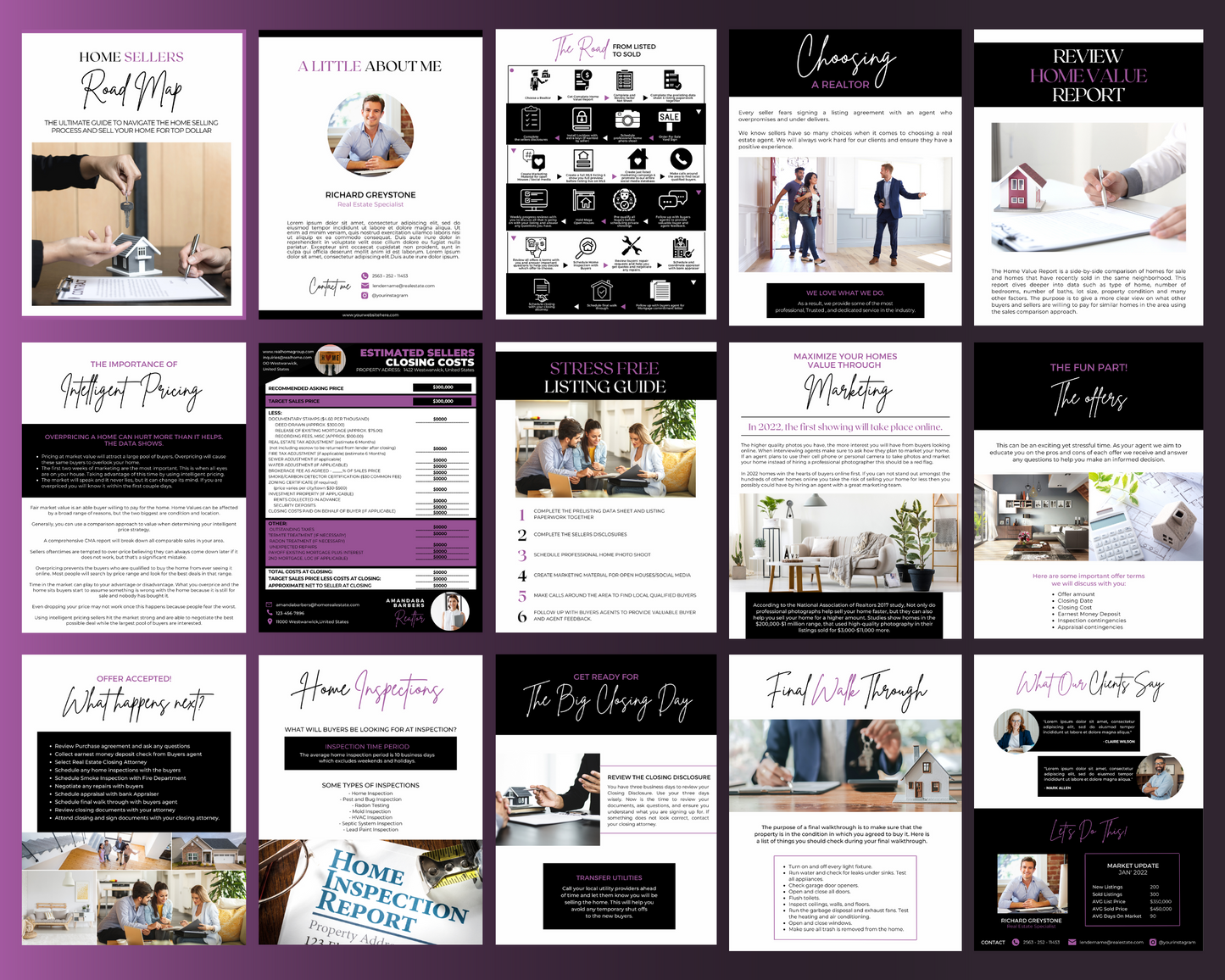 Home Sellers Guide | Real Estate Handout | Real Estate Print | Realtor Information | Real Estate Marketing | Instant Download