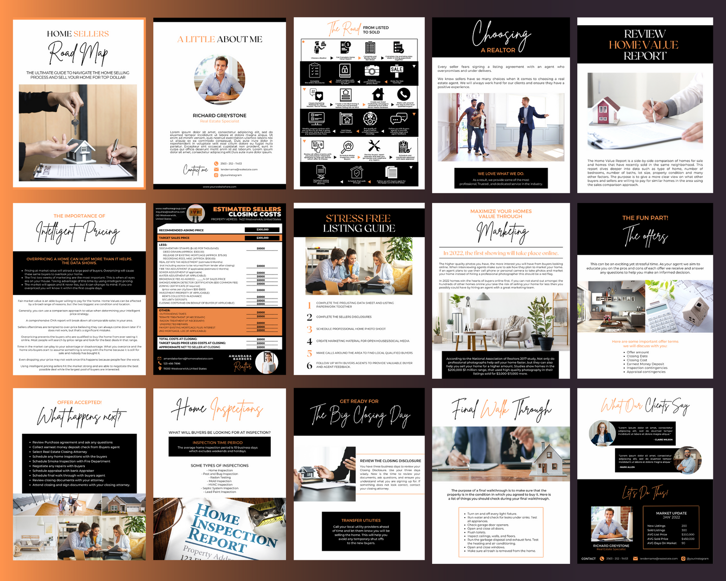 Home Sellers Guide | Real Estate Handout | Real Estate Print | Realtor Information | Real Estate Marketing | Instant Download
