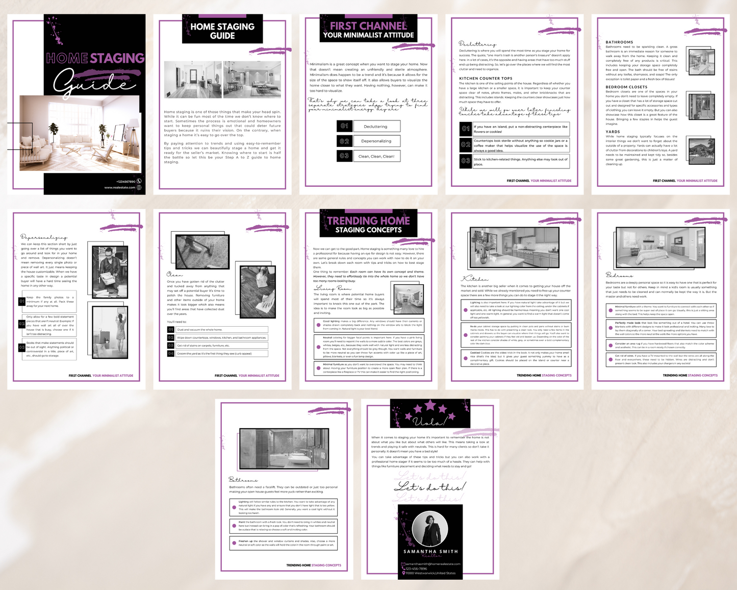 Home Staging Guide | Home Seller Guide | Listing Guide | Real Estate Guide| Real Estate Marketing | Instant Download