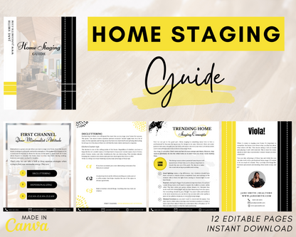 Home Staging Guide | Home Seller Guide | Listing Guide | Real Estate Guide | Real Estate Marketing | Instant Download