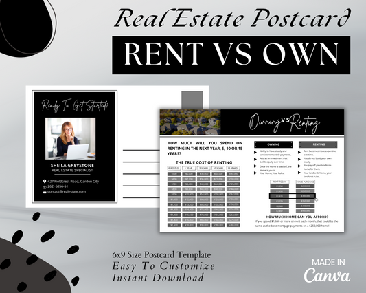 Rent vs own postcard