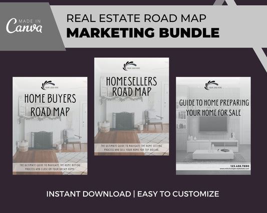 Real Estate Home Buyer, Seller Guide, Home Preparing Guide Grey Bundle - Style 3