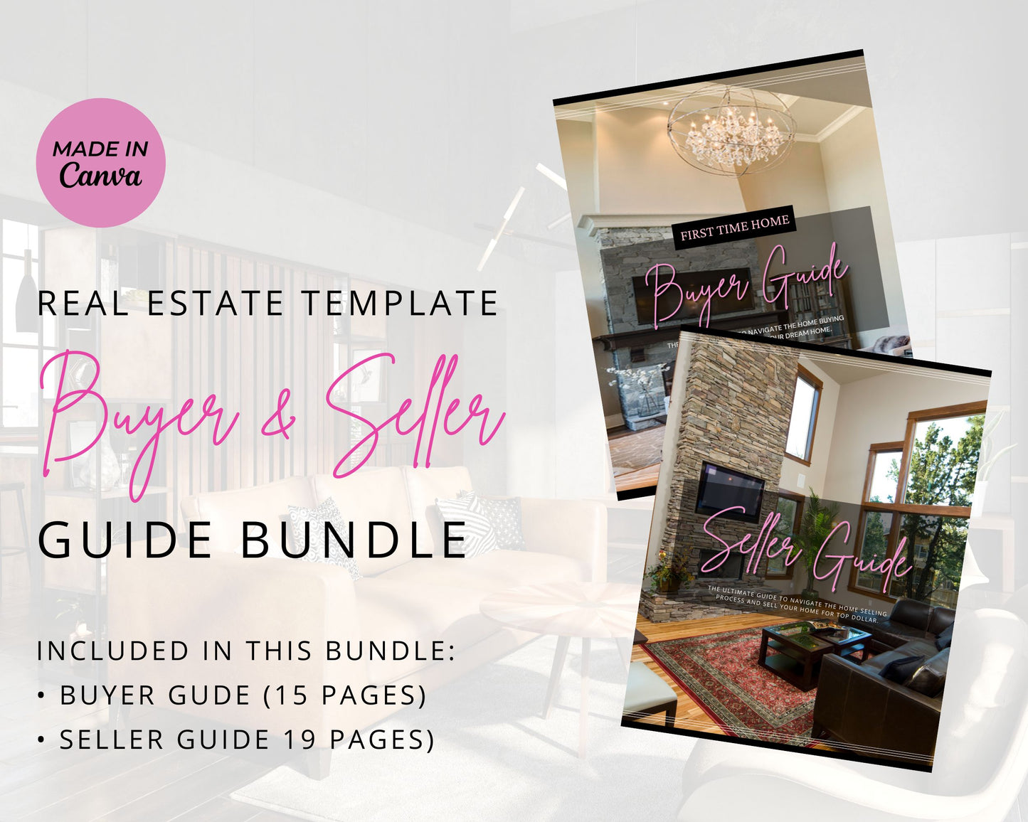 Real Estate Home Buyer and Seller Guide Pink Bundle - Style 2