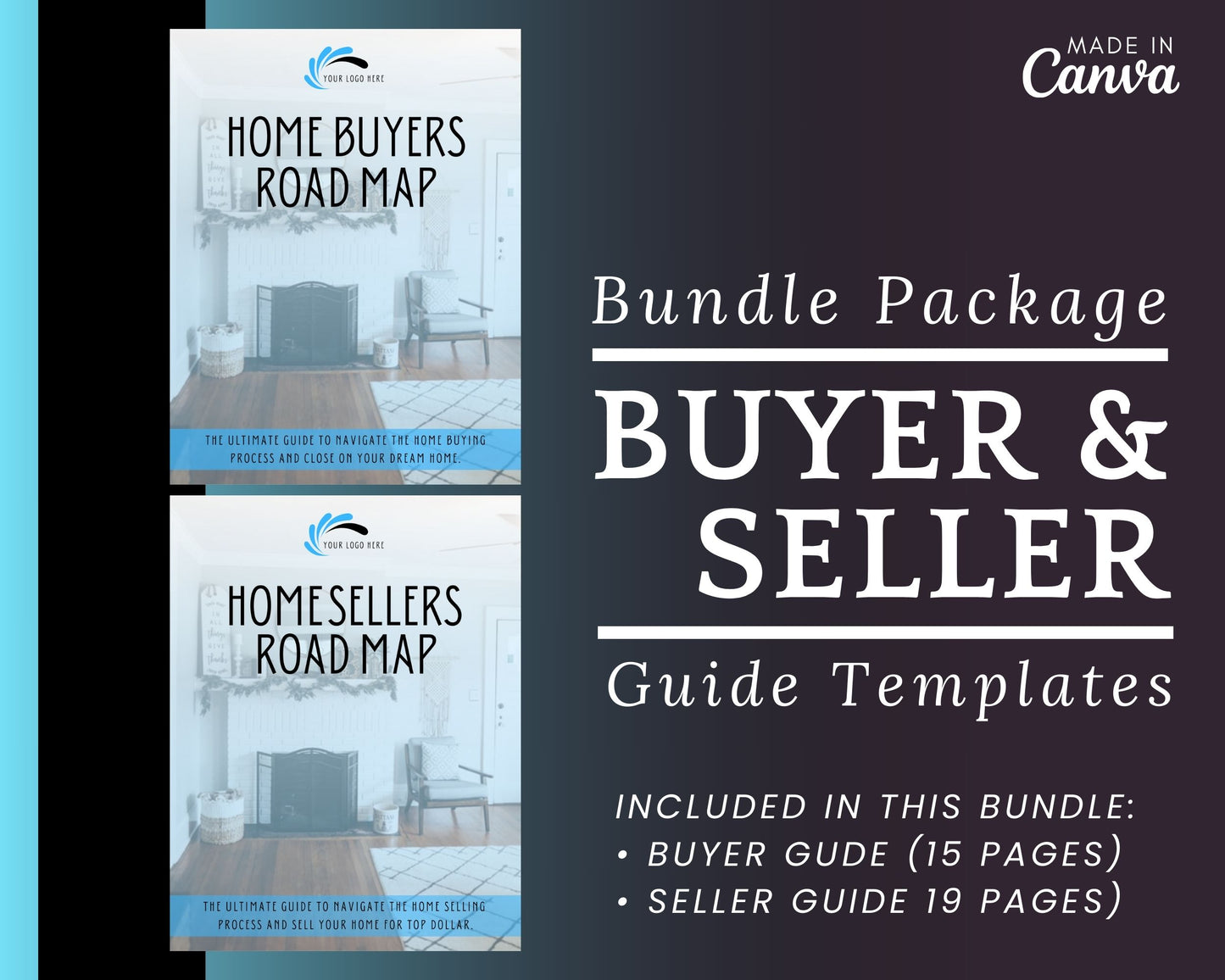 Real Estate Home Buyer and Seller Guide Light Blue Bundle - Style 3