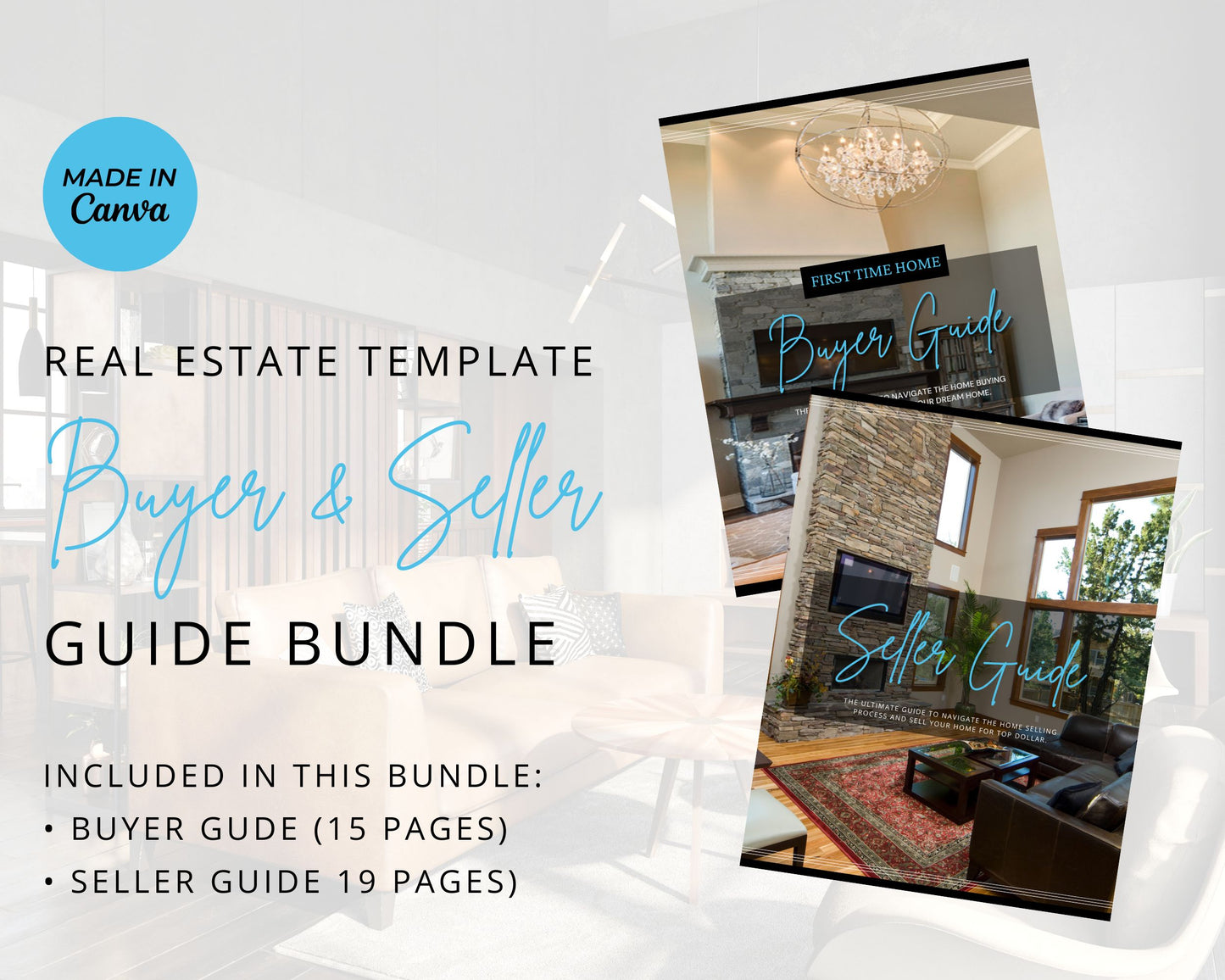 Real Estate Home Buyer and Seller Guide Light Blue Bundle - Style 2