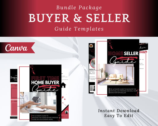 Real Estate Home Buyer and Seller Guide Red Bundle - Style 5