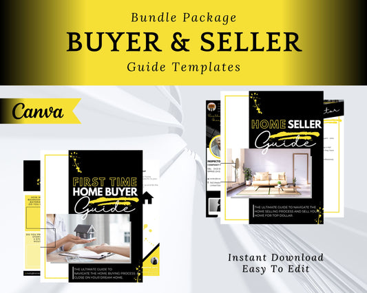 Real Estate Home Buyer and Seller Guide Yellow Bundle - Style 5