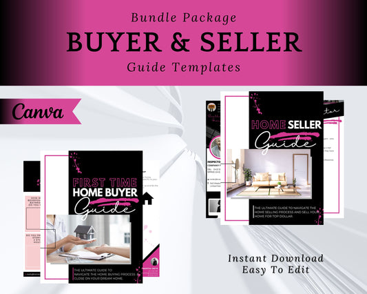 Real Estate Home Buyer and Seller Guide Pink Bundle - Style 5