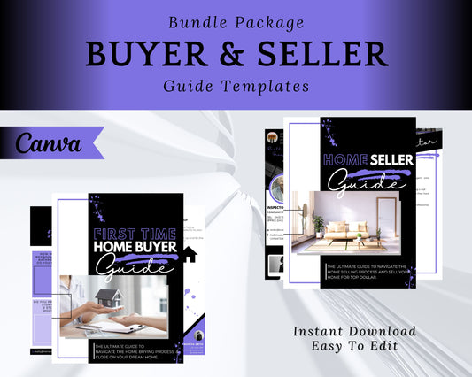 Real Estate Home Buyer and Seller Guide Purple Bundle - Style 5