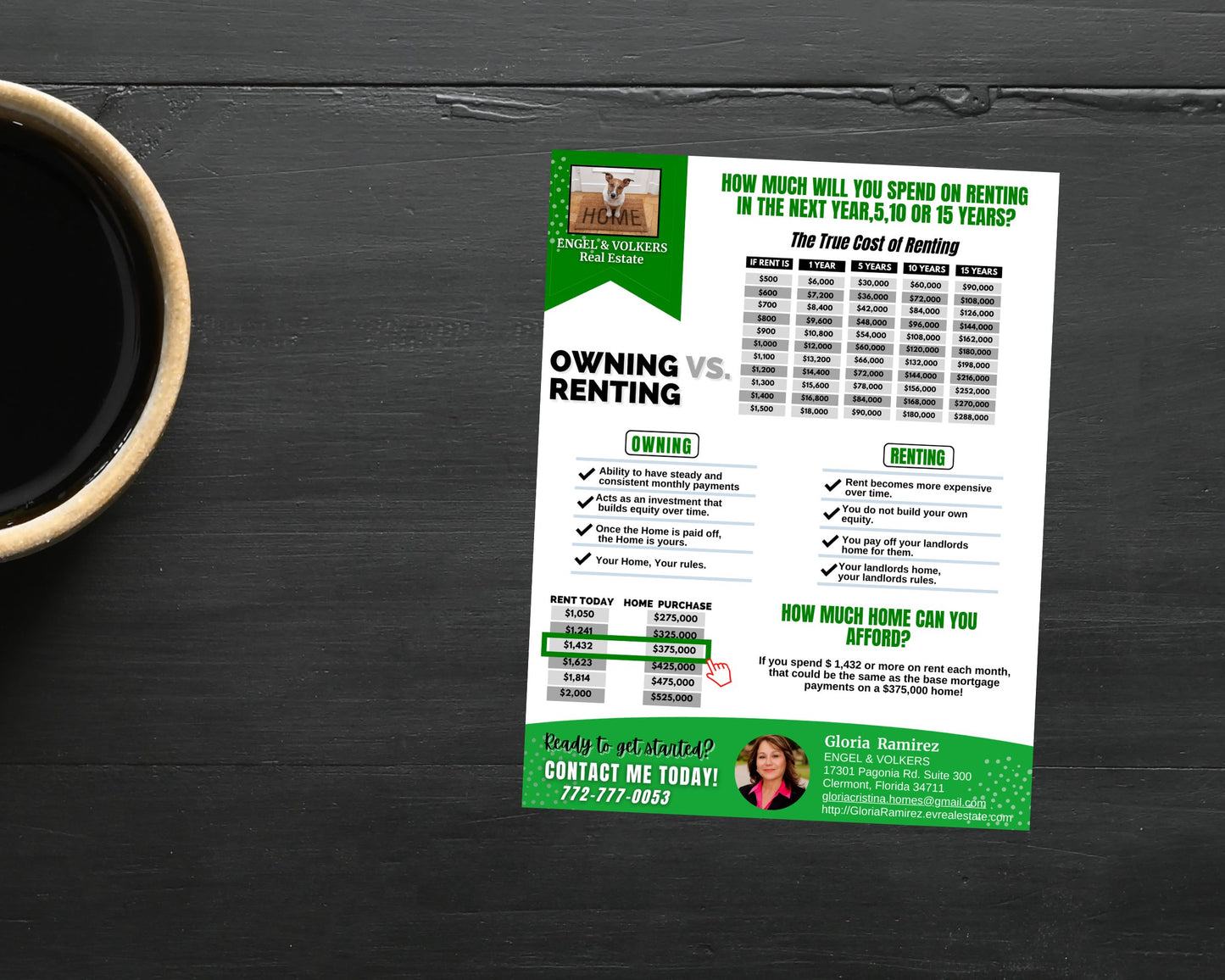 Rent vs Own Flyer - Style 3