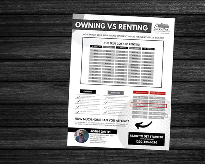 Rent vs Own Flyer - Style 2