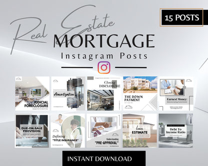 Mortgage Instagram post (15 Posts)