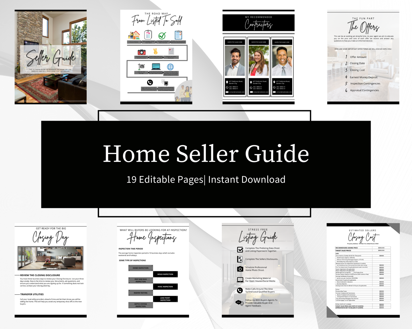 Home Sellers Guide | Real Estate Handout | Real Estate Print | Realtor Information | Real Estate Marketing | Instant Download