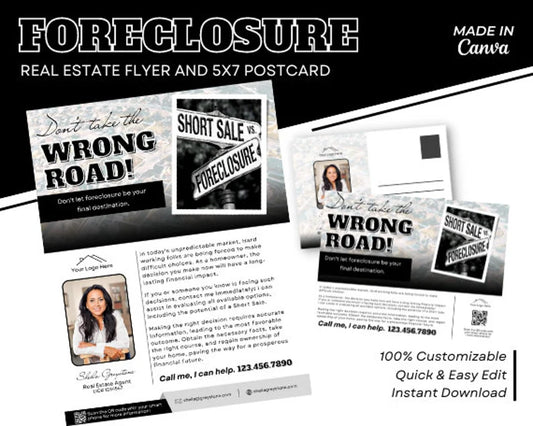 Real Estate Wrong Turn Foreclosure Flyer