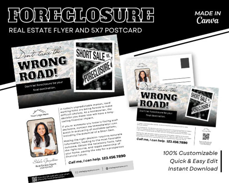 Real Estate Wrong Turn Foreclosure Flyer
