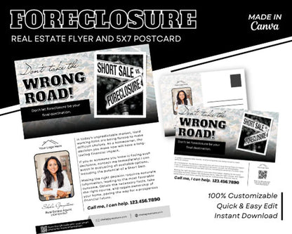 Real Estate Wrong Turn Foreclosure Flyer