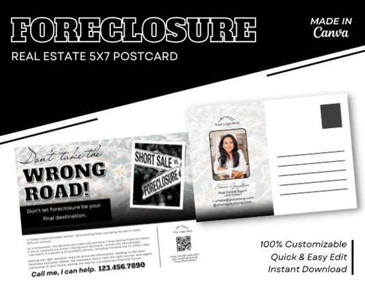 Real Estate Foreclosure 5x7 Postcard