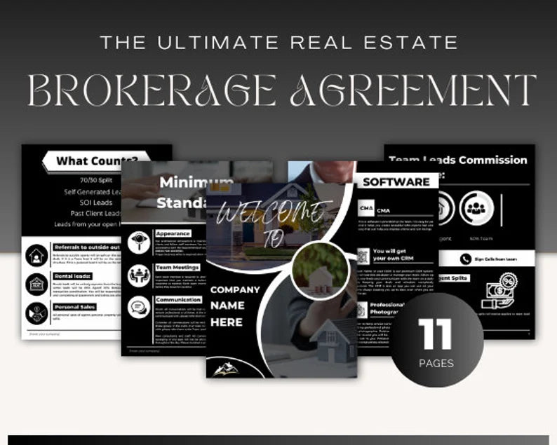 Real Estate Brokerage Agreement  | Real Estate Team Guide  | Real Estate Print | Real Estate Marketing | Instant Download