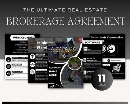 Real Estate Brokerage Agreement  | Real Estate Team Guide  | Real Estate Print | Real Estate Marketing | Instant Download