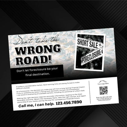 Real Estate Wrong Turn Foreclosure Flyer