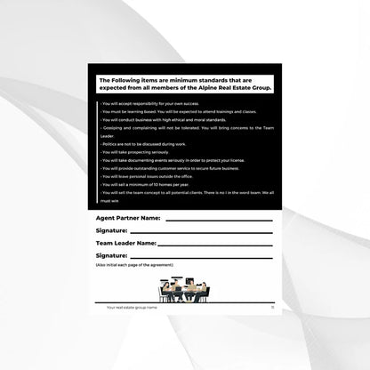 Real Estate Brokerage Agreement  | Real Estate Team Guide  | Real Estate Print | Real Estate Marketing | Instant Download