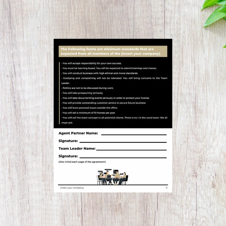 Real Estate Brokerage Agreement  | Real Estate Team Guide  | Real Estate Print | Real Estate Marketing | Instant Download