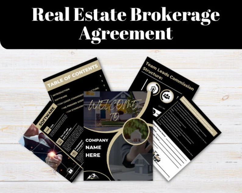 Real Estate Brokerage Agreement  | Real Estate Team Guide  | Real Estate Print | Real Estate Marketing | Instant Download