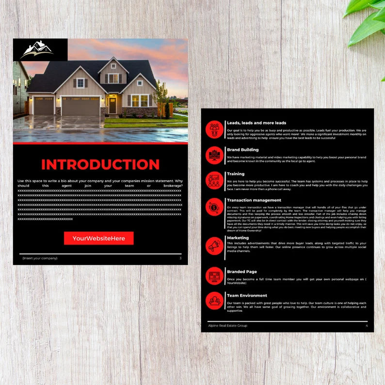 Real Estate Brokerage Agreement  | Real Estate Team Guide  | Real Estate Print | Real Estate Marketing | Instant Download
