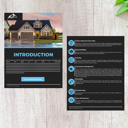 Real Estate Brokerage Agreement  | Real Estate Team Guide  | Real Estate Print | Real Estate Marketing | Instant Download