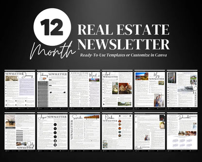 12 Month Real Estate Agent Newsletter Bundle