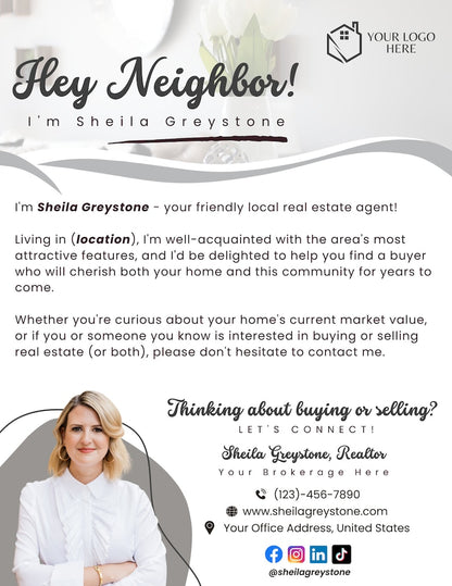 Your Neighborhood Realtor Intro Flyer