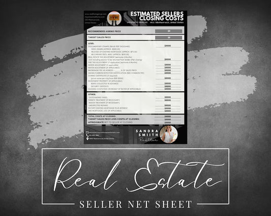 Real Estate Seller Net Sheet